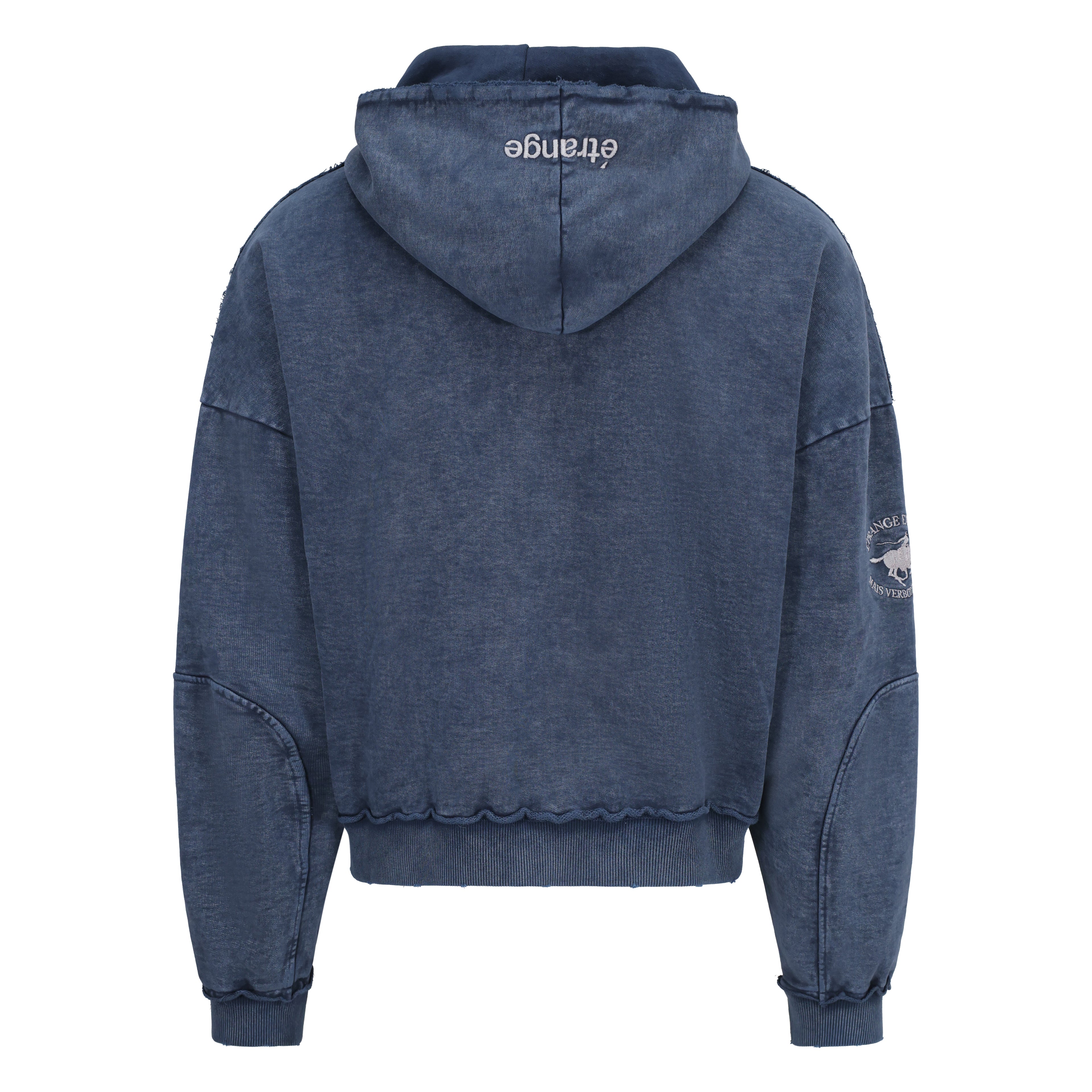 Blue Indigo zip hoodie 001